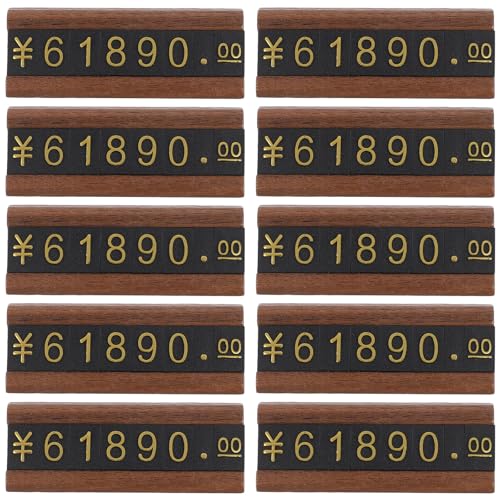Etiquetas de precios para joyería en miniatura con números intercambiables