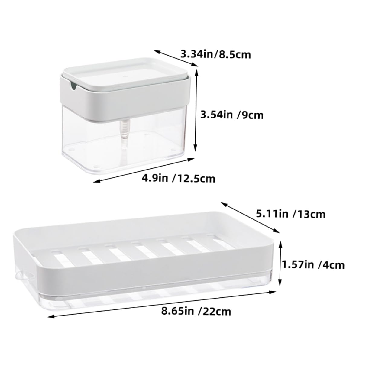 SOLUSTRE 1 Set Dishwashing Soap Dispenser with Sponge Press Type Kitchen Sink Dispenser for Soap and Sponge Storage Compact Design for Home and Restaurant Use