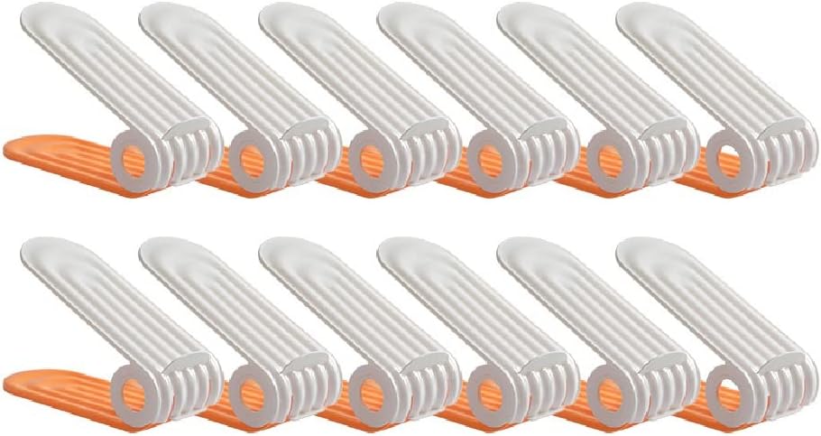 Shoe Holder, 6pcs/8pcs/10pcs/12pcs Adjustable Shoe Rack,Better Stability Shoe Organizer,Shoe Stacker,Space Saver, Non-Slip (Size : 12pcs) ()