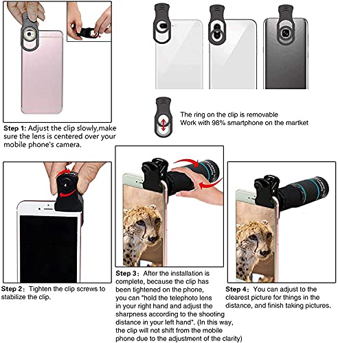 Phone Camera Lens Kit 10 in 1 for iPhone Samsung Pixel