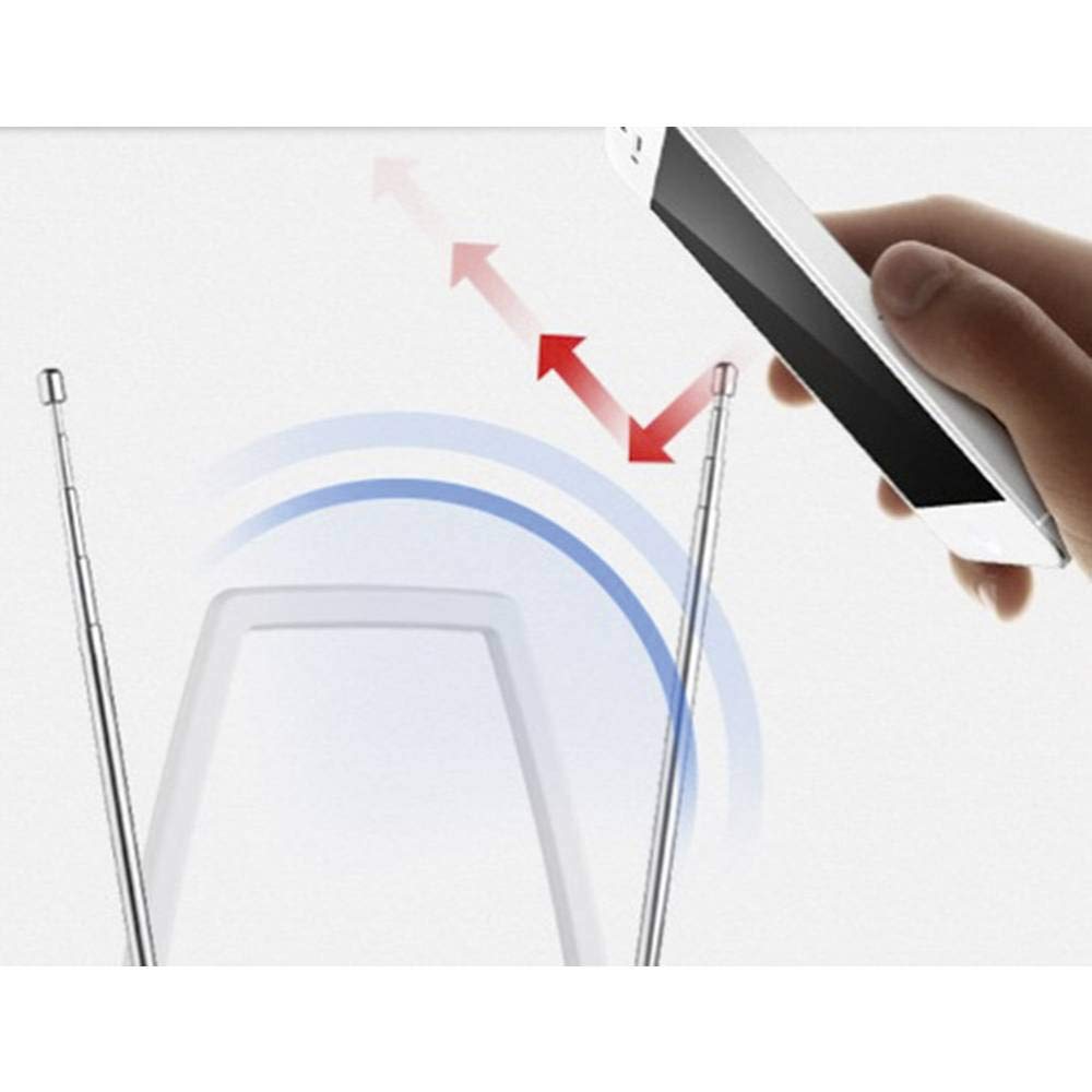 Antenne Full HDTV intérieure amplifiée de One for All avec d'Excellente Performance pour DVB-T TNT Numérique et Analogique TV Signaux - à 15km Range - avec Câble Coaxial - VHF/UHF - Gris - SV9360