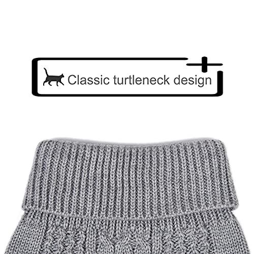 Jnancun Cat Sweater Turtleneck Knitted Sleeveless Cat Clothes Warm Winter Kitten Clothes Outfits For Cats Or Small Dogs In Cold Season (Medium, Grey) #TOP7