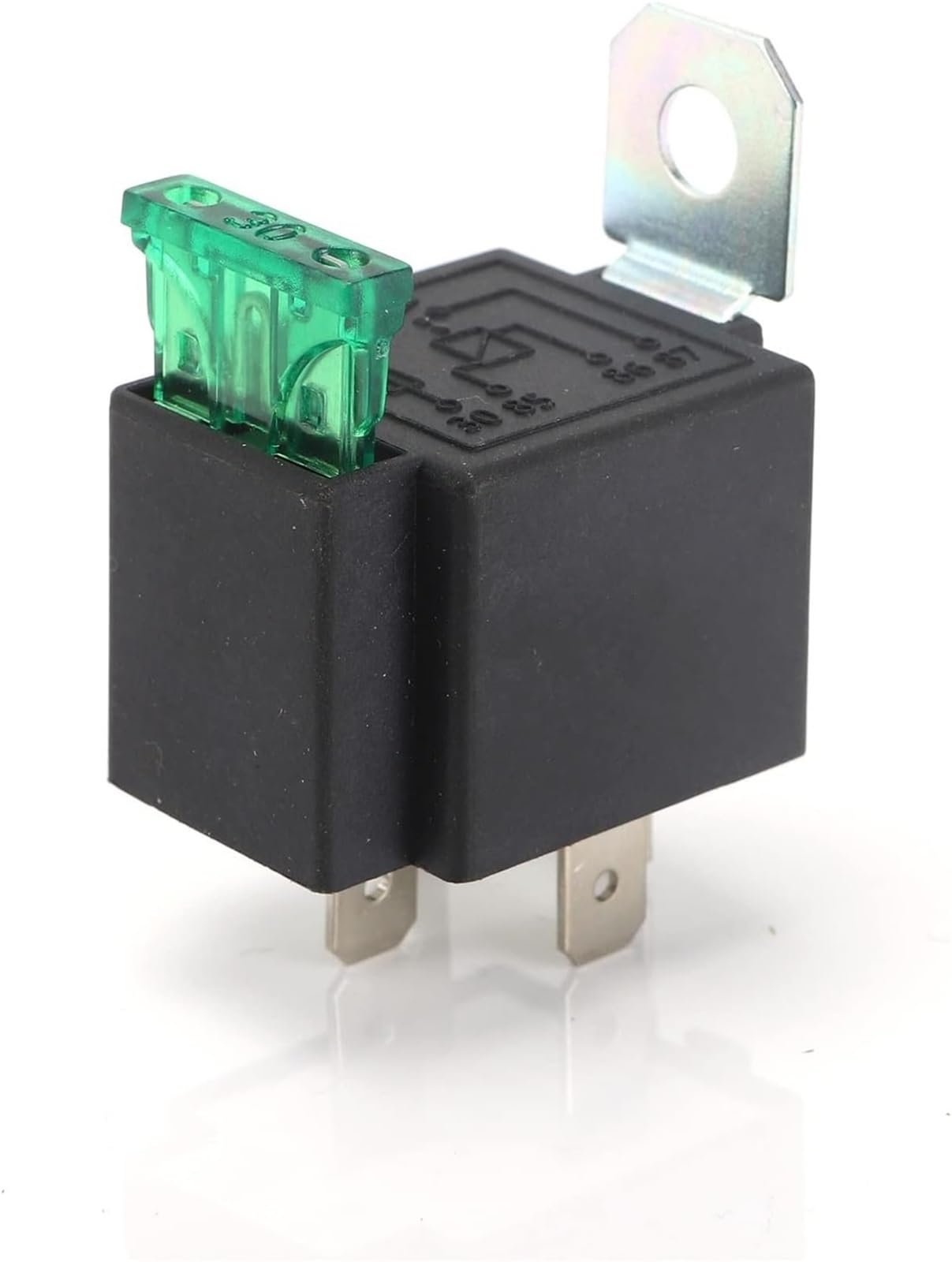 AQHYEBNSR 4 Pins Car Motor 12V DC 30A Normally Open Contacts Fused Relay Wire Relays with Metal Bracket Automotive Lamp Fuse 4P Relais