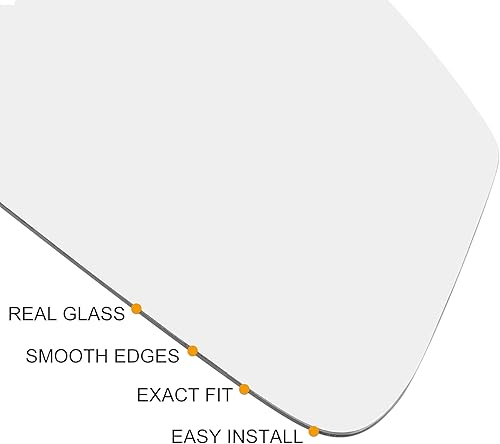 Miniatura 4 de X AUTOHAUX Espejo retrovisor de automóvil de repuesto con placa de respaldo calefaccionada, lado derecho del pasajero para Porsche Cayenne 2011-2015