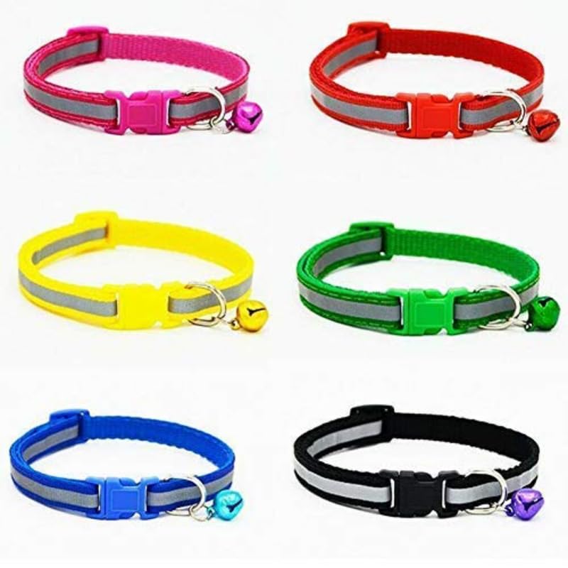 Dog Trust Pack of 2 pcs Collar Relfective Collar for Your Kitten Pupies Dog Size 10 MM Random Color