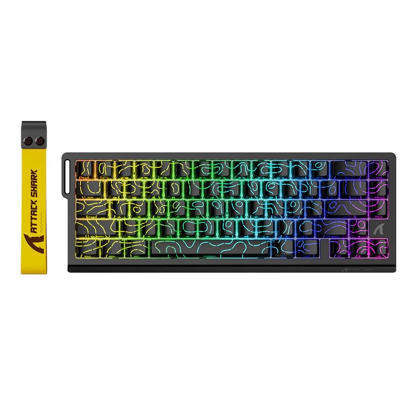 ATTACK SHARK X68 HE Magnetic Keyboard Mechanical Gaming Keyboard Quick Trigger 60% Wired with Adjustable Drive, 8KHz Polling Rate, RGB Backlight, Black Outline-picture-19