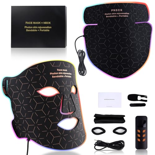 Maschera LED per Viso & Collo,Maschera per Terapia...
