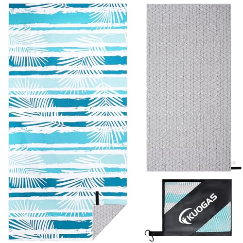 KUOGAS Telo Mare xxl 200×100 cm, Asciugamano Grande In Microfibra Ad Asciugatura Rapida, Telo Bagno Senza Sabbia, Coperta Da Spiaggia Donna