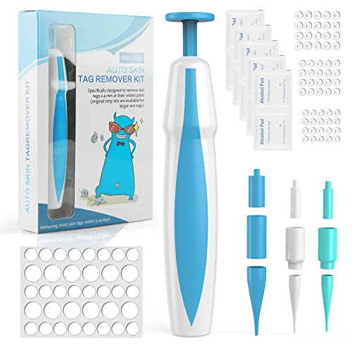 Stielwarzen Entfernen Schnell Kit,Skin Tag Remover Kit 2 in 1 für Micro bis Large (1 mm-8 mm) mit 60 Tag Bands Sicher Schmerzlos Hautanhängsel Hautzipfel Entfernen Stielwarzen