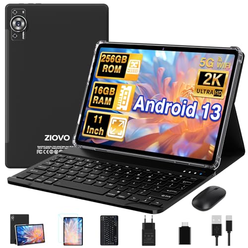 ZIOVO 2023 Tablet 11 Zoll 16GB RAM+256GB ROM/TF 1TB, Android 13 Tablet PC mit Octa-Core 2.0 GHz,...