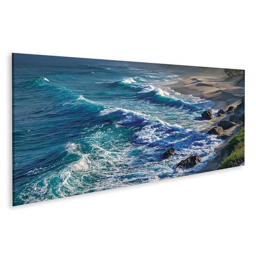 Tableau sur toile paysage côtier de rêve décoration murale salon panorama