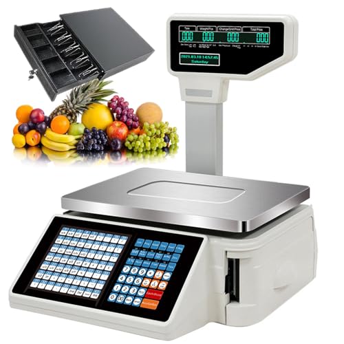 Báscula registradora con impresión y pantalla LCD 30kg miniatura 1