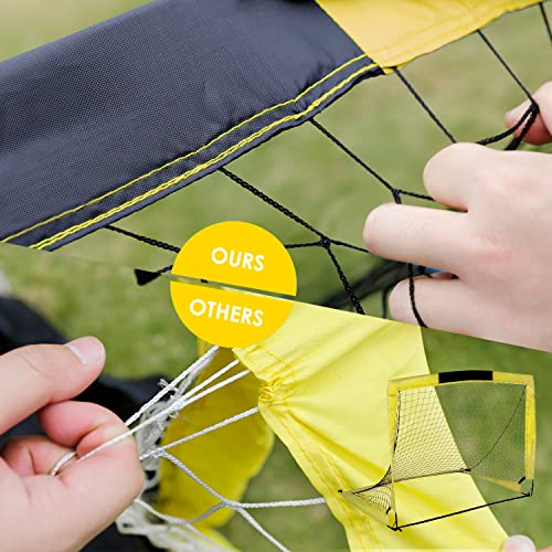 HITIK Soccer Goals, Set of 2- Size 6'x4' Portable Foldable Soccer Nets with Carry Bag for Games and Training for Backyard for Kids and Teens - Image 6