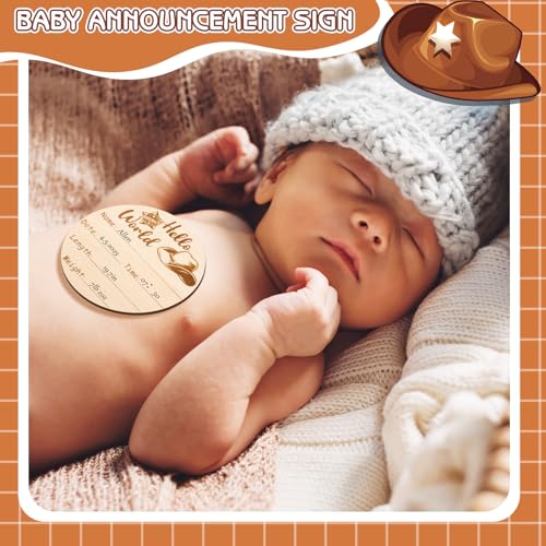 Image of Cowboy Baby Boy Milestone Blanket Western Theme Cow Print Baby Growth Chart Blanket for Boy Newborn My First Rodeo Birthday Party Supplies
