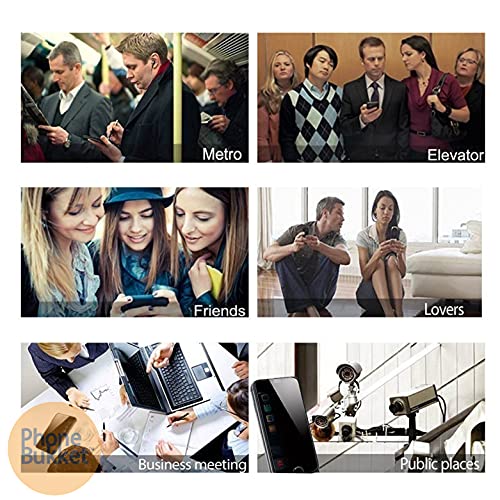 Image of Anti-Spy Privacy Tempered Glass Guard Protector for Apple iPhone 6s Plus (Black) Edge to Edge Full Screen Coverage, Pack of 2