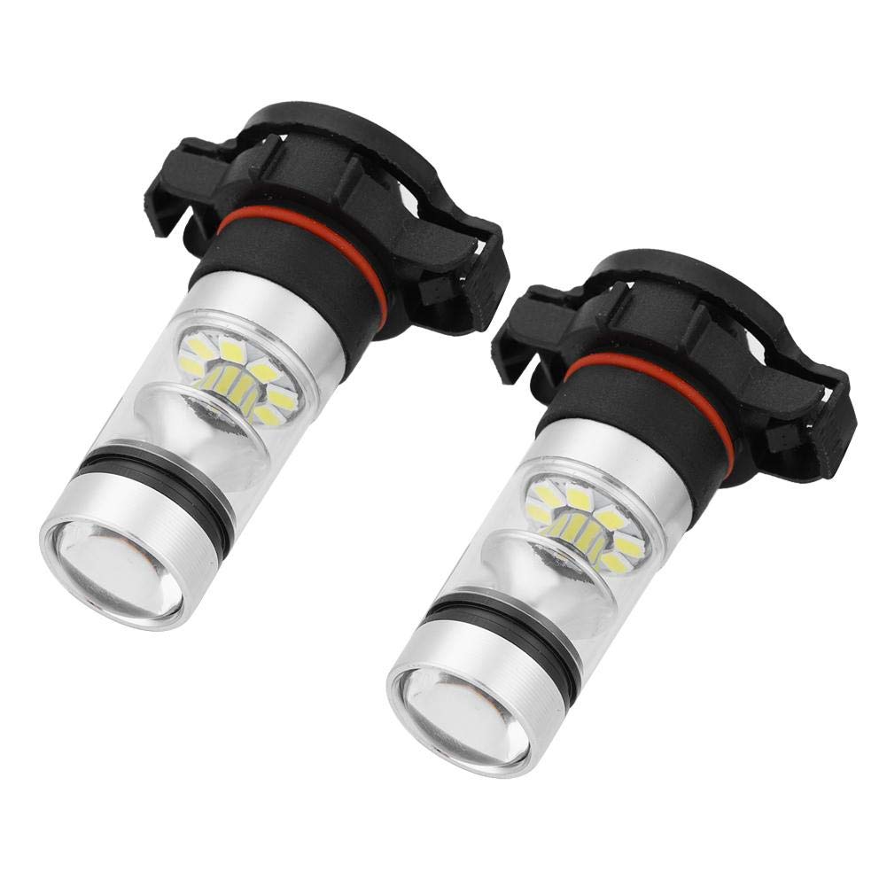 EBTOOLS Psx24W-Lampadina Fendinebbia 360° Beam Angle 2 Pcs 12-24V 100W 6000K Auto Bianca Lampada A Led Luminosa Per 2015-2018