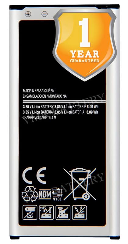 Image of Original EB-BG800BBE Battery Compatible for Samsung Galaxy S5 Mini (SM-G800H, SM-G800F, SM-G800M, SM-G800Y) - (2100mAh) - 1 Year Warranty K7