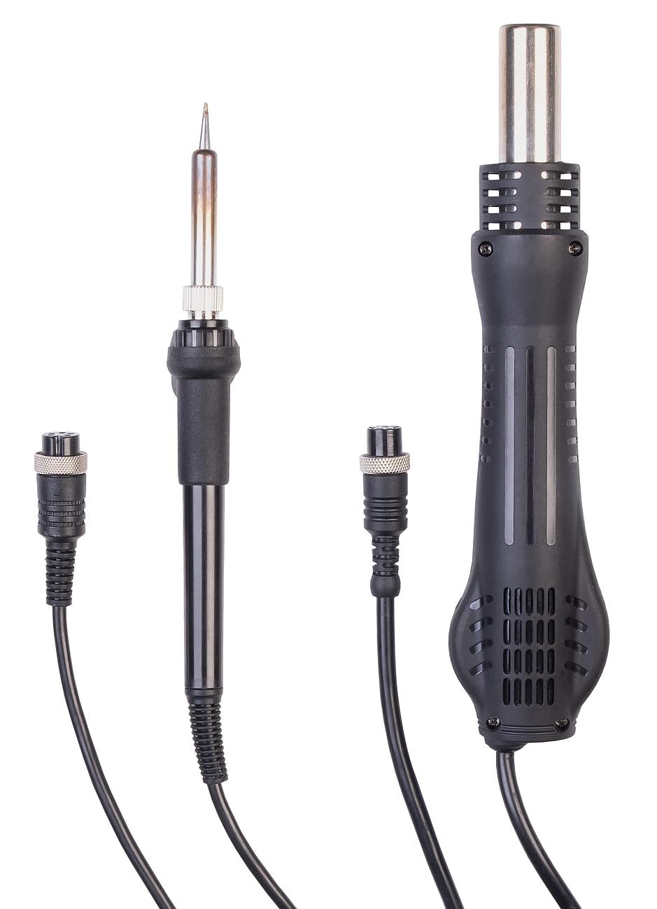 AGT Cyfrowa stacja lutownicza 2 w 1 z gorącym powietrzem ZX3878, 700 W, 500 °C, wyświetlacz LED