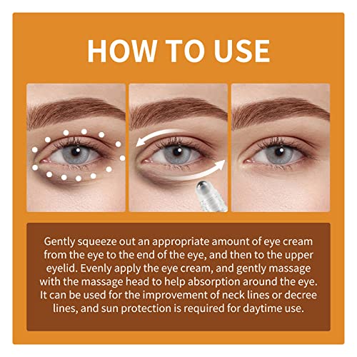Eye Cream Roller,Retinol Eye Cream,Under Eye Roller for Dark Circles and Puffiness,Reduce Wrinkles and Fine Lines,Hydrating Under Eye Cream,Relax Eyes Fatigue (1, One Size) - Image 7