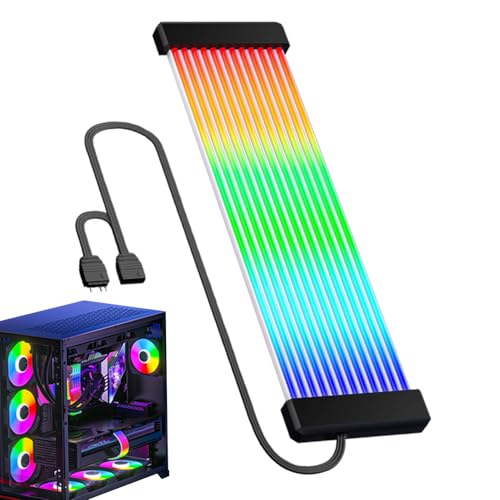 Baoqifong RGB LED Strip - Neon Silicone Decoratie Voor PC Behuizing | Moederbord Flexibele PC Behuizing Verlichting,Voor Grafische Kaart Computer GPU Monitor Gamekamer Kantoor Bureau Technologie