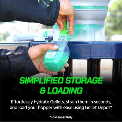 Image of VikriDA Glow-in-the-Dark Gel Blaster Refill Ammo | 10,000 Rounds of 7-8mm Non-Toxic Water Beads for Gel Guns