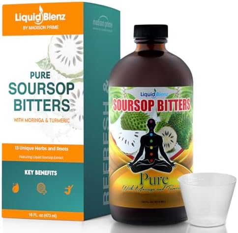 Amazon.com: Soursop Bitters Liquid 32 Ounces - 64 Servings - 20 Herb ...