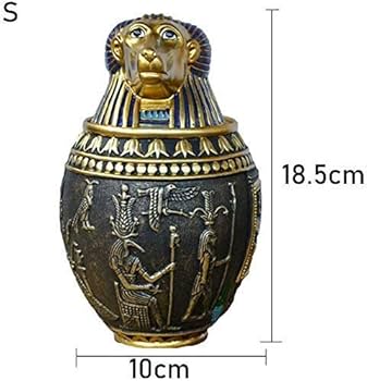Amazon.co.jp: エジプトの置物像、樹脂像の装飾品、カノプス壺の埋葬壷