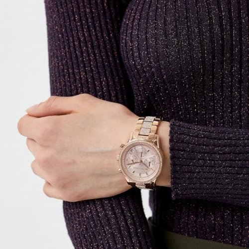 Image of Michael Kors Ritz Pave Chronograph MK Crystal Women's Watch MK6485