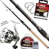Fischzeux Angelset komplett Profi Tele - Shadow Allround Heavy, Raubfisch Set Hecht Zander (3,00 m)