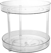 LYOR - Organizador Giratório 2 Andares de Poliestireno My Box 23,5cm x 23,5cm x 21,5cm