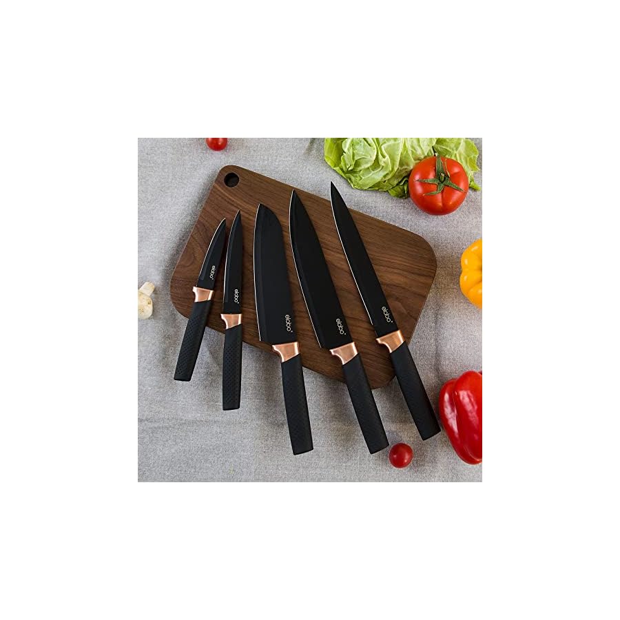 elabo-Kitchen-Knife-Set-with-Block-16-Pcs-Stainless-Steel-Knives-Set-for-Kitchen-Includes-6-Sharp-Kitchen-Knives-6-Serrated-Steak-Knives-Scissor-Sharpener-Acrylic-Block-Knife-Set-Rose-Gold elabo Kitchen Knife Set with Block - 16 Pcs Stainless Steel Knives Set for Kitchen, Includes 6 Sharp Kitchen Knives, 6 Serrated Steak Knives, Scissor, Sharpener, Acrylic Block Knife Set (Rose Gold)