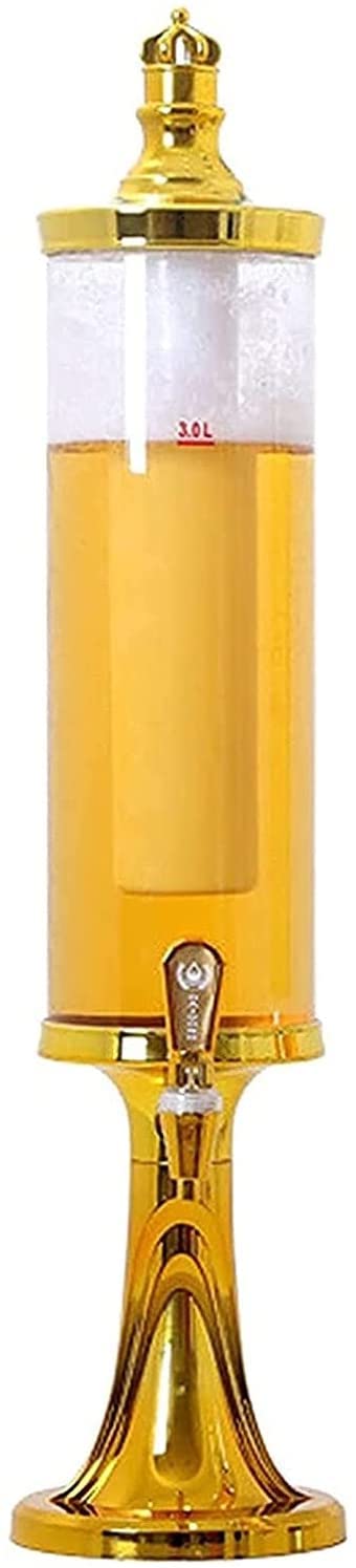 Distributore di vino, birra, succo di frutta con luci a LED, dispenser da tavolo con tubo per ghiaccio, per bar, feste, ristoranti, KTV, barbecue