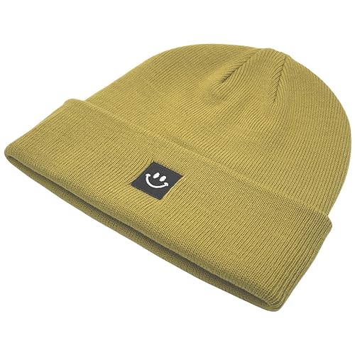 Image of 55cube Knit Beanie Hat Cuffed Plain Skull Cap for Men Women