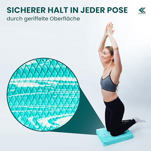 KIANA SPORTS Balance Pad Aus Deutscher Entwicklung - Hoher Weichegrad Für Beste Trainingsergebnisse - Balance Kissen Für Anfänger & Fortgeschrittene - Gleichgewichtstrainer Aus Robustem Schaumstoff