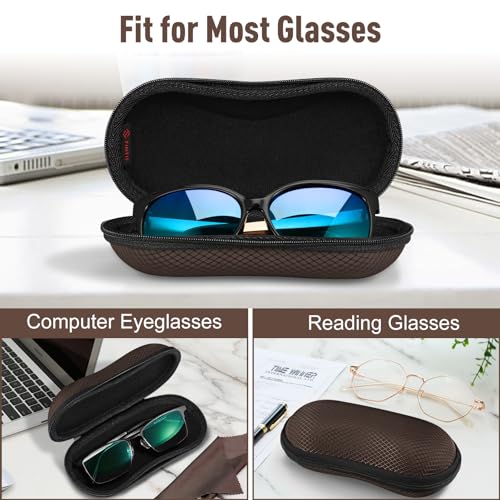 Image of FINTIE Sunglasses Case, Hard EVA Shell Shockproof Sport Glasses Case with Metal Carabiner Travel Zipper Eyeglasses Holder