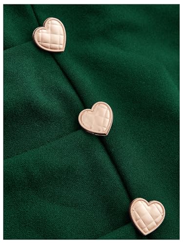 Floerns Women's Heart Button High Waisted Split Skirt Zip Up Elegant Bodycon Mini Skirts3