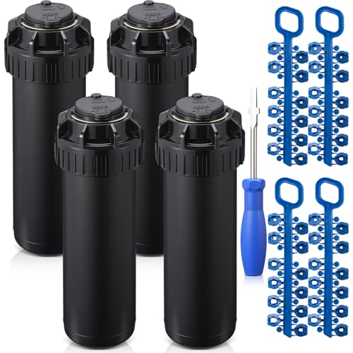 Chicmount 2 Pack Sprinkler Head Replacement Compatible with 5000 Series 3/4 Inch Pop Up Rotor Sprinkler Heads with Screwdriver & Nozzle 25-50 ft Spray 25-360 Adjustable for Lawn Irrigation