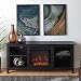 New 58 Inch TV Stand with Fireplace in Black Finish