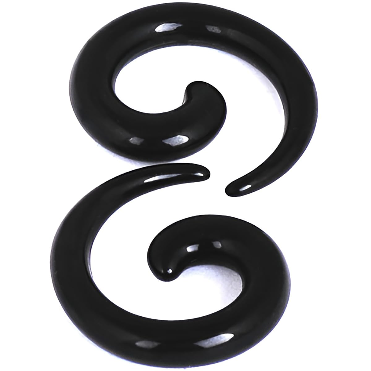 1 para 1,6 mm (14 G) biały akrylowy spiralny ślimak stożkowe zatyczki tunel rozciągacz do uszu zestaw mierników zestaw do rozciągania wir uszy tunele kolczyki zatyczki zestaw piercing biżuteria