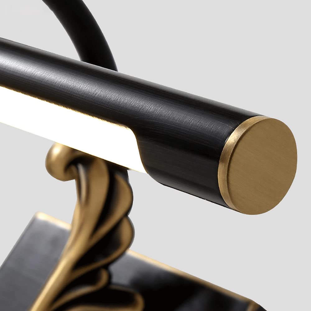 Lampada da bagno regolabile Lampada da trucco lineare Lampada da trucco a paralume lungo Specchio per trucco Luci anteriori LED Bianco neutro Sconce da parete Apparecchi di illuminazione per toilette