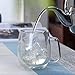 BNUNWISH Double Wall Glass Coffee Mugs Tea Cups Set of 2, Thermal Insulated and No Condensation with Wide Handle, 12OZ (360ML)