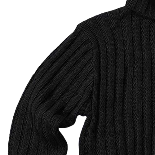 JEShifangjiusu Mens Turtleneck Thick Wool Cable Knitted Sweater Fall Slim Fit Long Sleeve Pullover Winter Warm Sweater4
