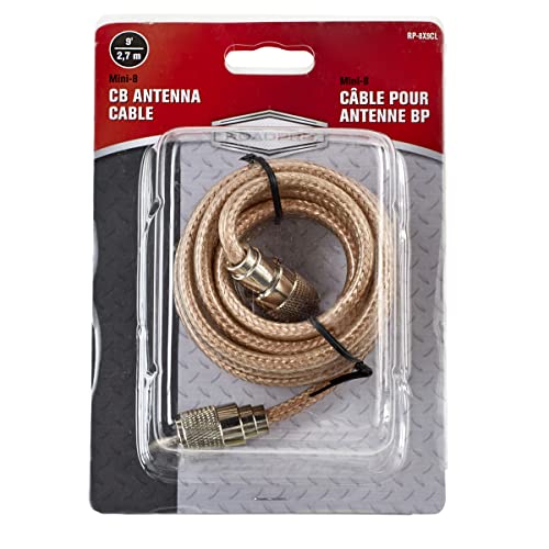 Roadpro 9' Mini-8 Pl-259 Coaxial Cable #TOP4