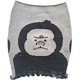 [Stream] 腹巻き レディース フリーサイズ ふわもこ アニマル柄 あったか インナー 防寒 冷え取り 温活 ルームウェア パジャマ ゴリラ グレー アニマル 洗える プレゼント ゆうパケット49