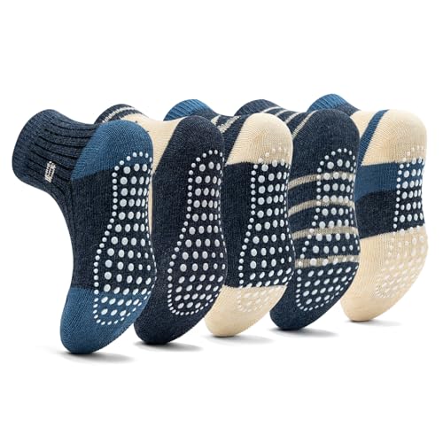 Chaussettes antidérapantes enfant contre les glissades sur le parquet et carrelage