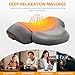 Leedpart 3-in-1 Neck Massager Pillow, Neck Massager for Pain Relief Deep Tissue, Massage Pillow with Heat, Vibration & Airbag Traction, 3D Ergonomic Cervical Hump Corrector Massage for Home Office
