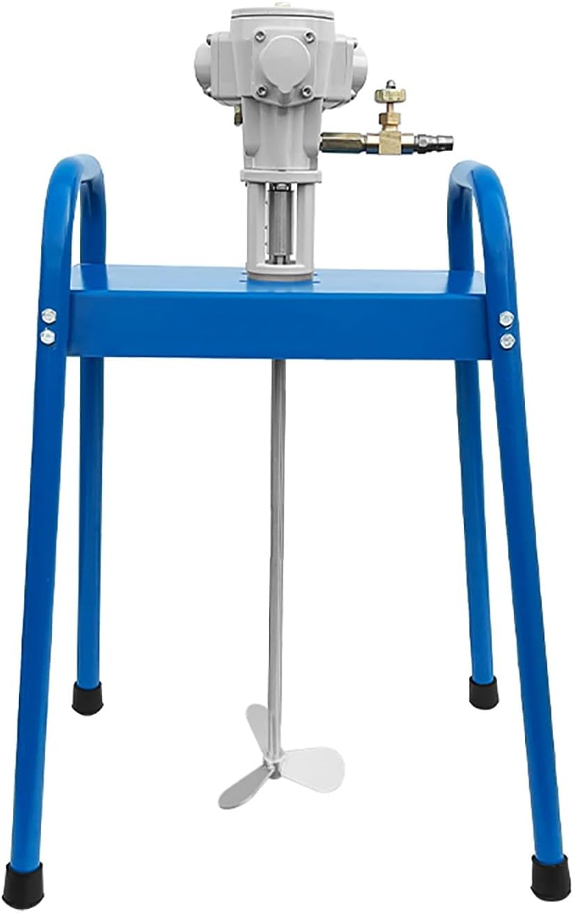 25 Gallon Platform Drill Paint Pneumatic Mixer with Stainless Steel Blades for Viscous Liquid Mixing