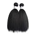 N&T 10" 2 Bundles Yaki Straight Hair Extensions Kinky Straight Synthetic Weave Imitation of Human Hair Natural Black