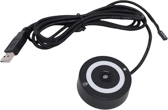 GOWENIC Fingerprint Reader, USB Biometric Authentication for PC Hello with 360 Degree Touch Recognition, 0.5s Fast Response, 10 Fingerprints Storage for PC Laptop Desktop Home Office