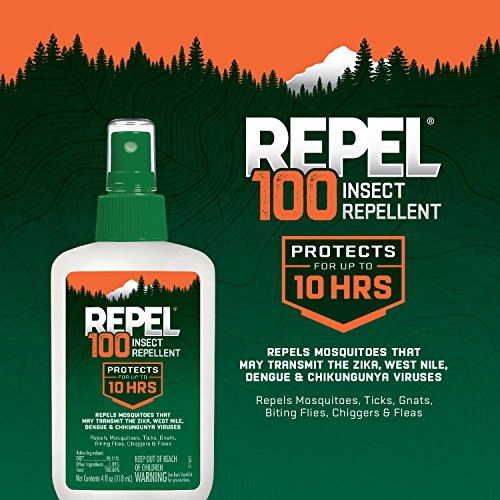 Repel 100 Insect Repellent, Pump Spray, 4-Fluid Ounces, 10-Hour Protection #TOP2